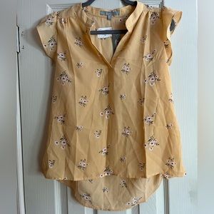 Sweet rain yellow floral blouse